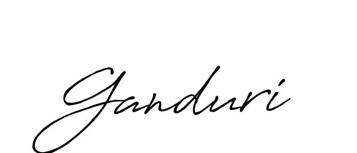 Use a signature maker to create a handwritten signature online. With this signature software, you can design (Antro_Vectra_Bolder) your own signature for name Ganduri. Ganduri signature style 7 images and pictures png