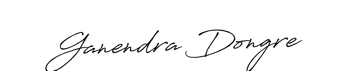 Create a beautiful signature design for name Ganendra Dongre. With this signature (Antro_Vectra_Bolder) fonts, you can make a handwritten signature for free. Ganendra Dongre signature style 7 images and pictures png