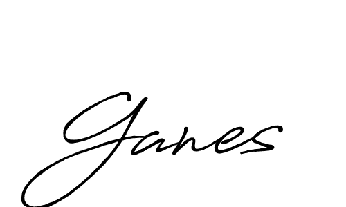 How to make Ganes signature? Antro_Vectra_Bolder is a professional autograph style. Create handwritten signature for Ganes name. Ganes signature style 7 images and pictures png