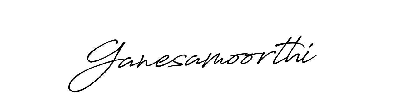 Use a signature maker to create a handwritten signature online. With this signature software, you can design (Antro_Vectra_Bolder) your own signature for name Ganesamoorthi. Ganesamoorthi signature style 7 images and pictures png