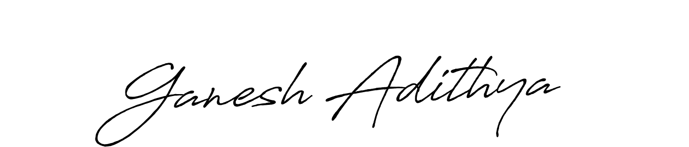 Create a beautiful signature design for name Ganesh Adithya. With this signature (Antro_Vectra_Bolder) fonts, you can make a handwritten signature for free. Ganesh Adithya signature style 7 images and pictures png