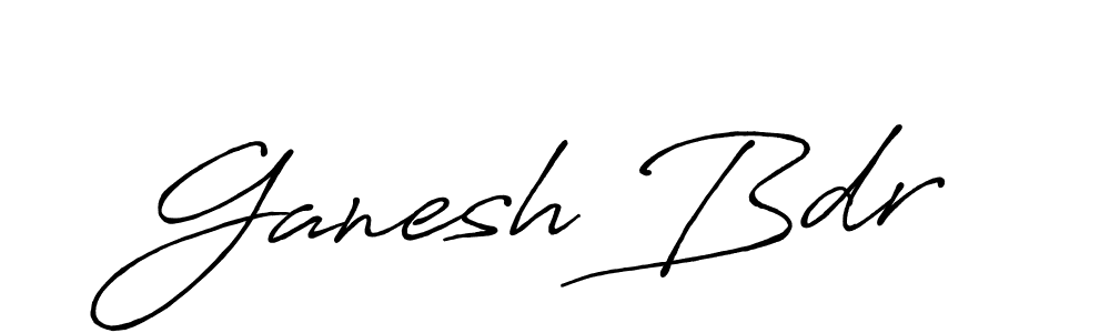 How to make Ganesh Bdr name signature. Use Antro_Vectra_Bolder style for creating short signs online. This is the latest handwritten sign. Ganesh Bdr signature style 7 images and pictures png