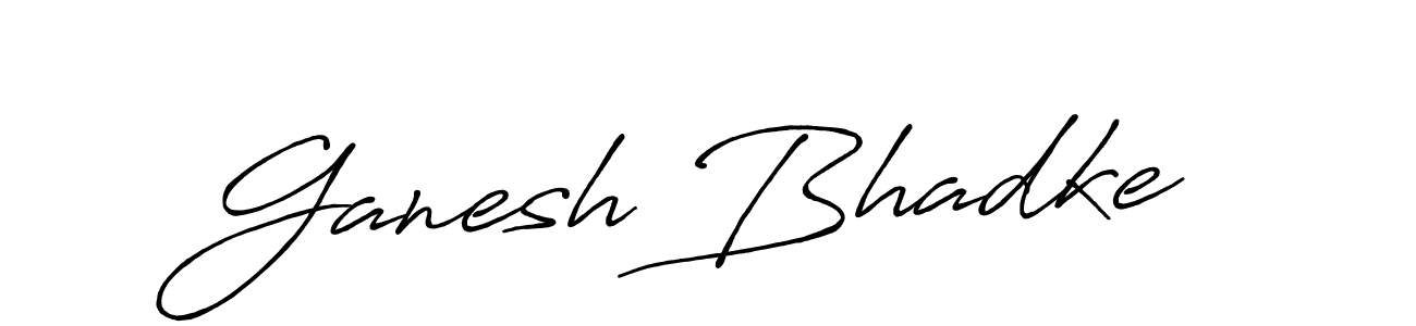 Similarly Antro_Vectra_Bolder is the best handwritten signature design. Signature creator online .You can use it as an online autograph creator for name Ganesh Bhadke. Ganesh Bhadke signature style 7 images and pictures png