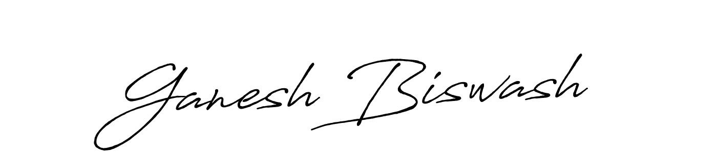 How to make Ganesh Biswash name signature. Use Antro_Vectra_Bolder style for creating short signs online. This is the latest handwritten sign. Ganesh Biswash signature style 7 images and pictures png