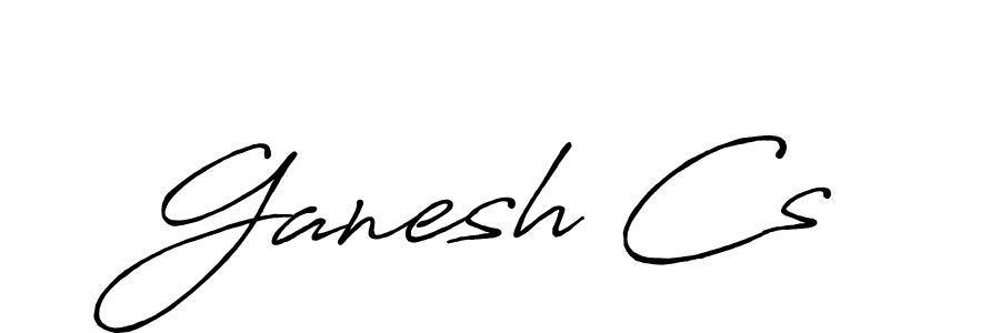 Design your own signature with our free online signature maker. With this signature software, you can create a handwritten (Antro_Vectra_Bolder) signature for name Ganesh Cs. Ganesh Cs signature style 7 images and pictures png