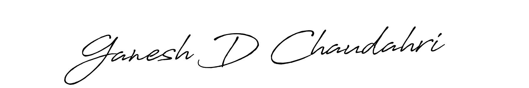 Create a beautiful signature design for name Ganesh D Chaudahri. With this signature (Antro_Vectra_Bolder) fonts, you can make a handwritten signature for free. Ganesh D Chaudahri signature style 7 images and pictures png