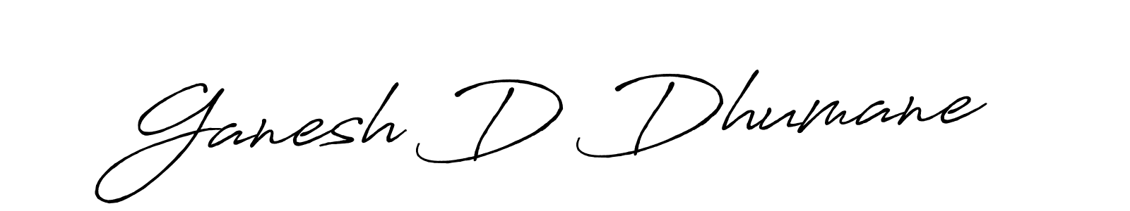 Similarly Antro_Vectra_Bolder is the best handwritten signature design. Signature creator online .You can use it as an online autograph creator for name Ganesh D Dhumane. Ganesh D Dhumane signature style 7 images and pictures png