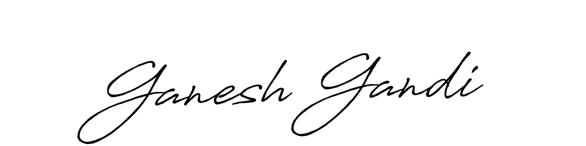 Make a beautiful signature design for name Ganesh Gandi. With this signature (Antro_Vectra_Bolder) style, you can create a handwritten signature for free. Ganesh Gandi signature style 7 images and pictures png