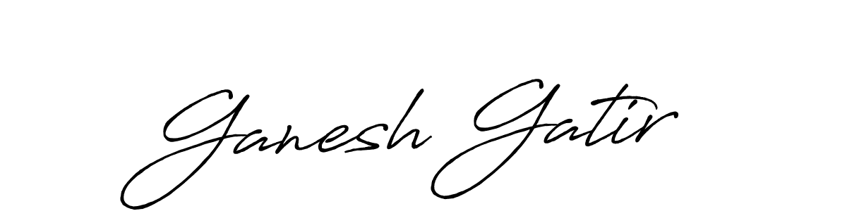 Similarly Antro_Vectra_Bolder is the best handwritten signature design. Signature creator online .You can use it as an online autograph creator for name Ganesh Gatir. Ganesh Gatir signature style 7 images and pictures png