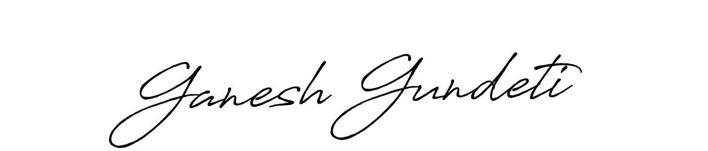 Create a beautiful signature design for name Ganesh Gundeti. With this signature (Antro_Vectra_Bolder) fonts, you can make a handwritten signature for free. Ganesh Gundeti signature style 7 images and pictures png