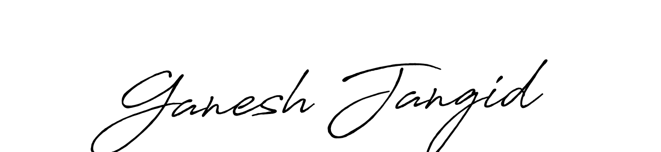 Design your own signature with our free online signature maker. With this signature software, you can create a handwritten (Antro_Vectra_Bolder) signature for name Ganesh Jangid. Ganesh Jangid signature style 7 images and pictures png
