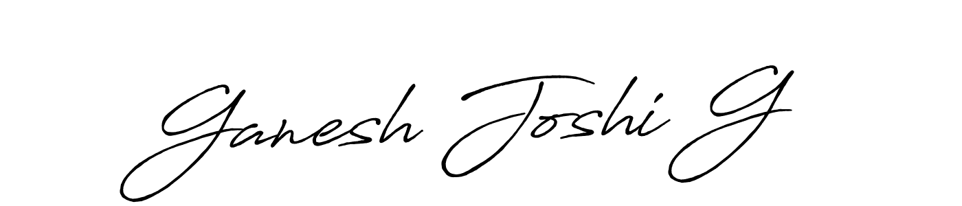 Antro_Vectra_Bolder is a professional signature style that is perfect for those who want to add a touch of class to their signature. It is also a great choice for those who want to make their signature more unique. Get Ganesh Joshi G name to fancy signature for free. Ganesh Joshi G signature style 7 images and pictures png