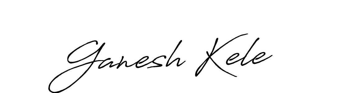 How to make Ganesh Kele signature? Antro_Vectra_Bolder is a professional autograph style. Create handwritten signature for Ganesh Kele name. Ganesh Kele signature style 7 images and pictures png