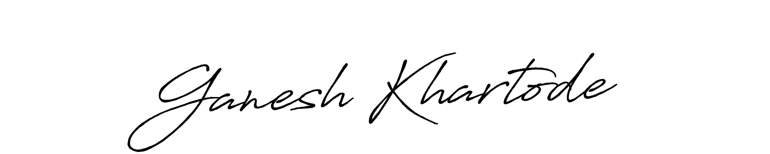 How to make Ganesh Khartode name signature. Use Antro_Vectra_Bolder style for creating short signs online. This is the latest handwritten sign. Ganesh Khartode signature style 7 images and pictures png