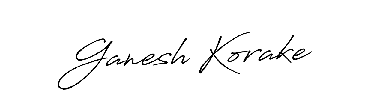 Ganesh Korake stylish signature style. Best Handwritten Sign (Antro_Vectra_Bolder) for my name. Handwritten Signature Collection Ideas for my name Ganesh Korake. Ganesh Korake signature style 7 images and pictures png