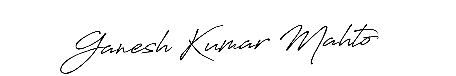 Create a beautiful signature design for name Ganesh Kumar Mahto. With this signature (Antro_Vectra_Bolder) fonts, you can make a handwritten signature for free. Ganesh Kumar Mahto signature style 7 images and pictures png