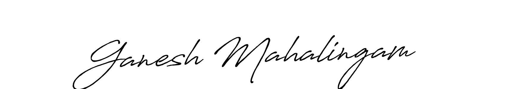 Make a beautiful signature design for name Ganesh Mahalingam. With this signature (Antro_Vectra_Bolder) style, you can create a handwritten signature for free. Ganesh Mahalingam signature style 7 images and pictures png
