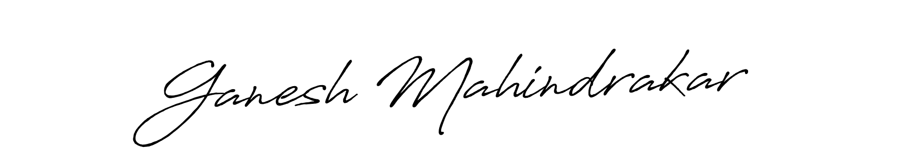 Antro_Vectra_Bolder is a professional signature style that is perfect for those who want to add a touch of class to their signature. It is also a great choice for those who want to make their signature more unique. Get Ganesh Mahindrakar name to fancy signature for free. Ganesh Mahindrakar signature style 7 images and pictures png
