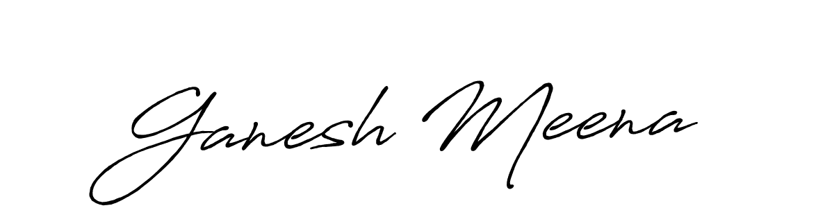 Make a beautiful signature design for name Ganesh Meena. With this signature (Antro_Vectra_Bolder) style, you can create a handwritten signature for free. Ganesh Meena signature style 7 images and pictures png