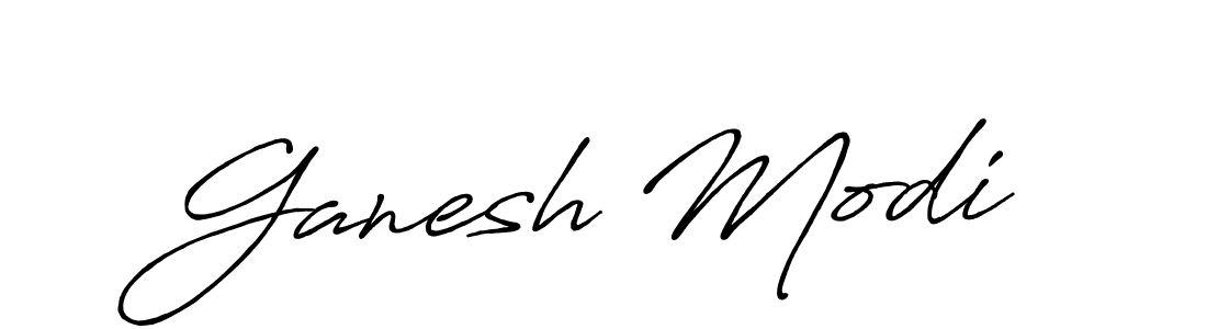 Use a signature maker to create a handwritten signature online. With this signature software, you can design (Antro_Vectra_Bolder) your own signature for name Ganesh Modi. Ganesh Modi signature style 7 images and pictures png