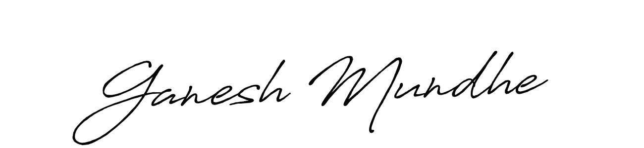 Make a beautiful signature design for name Ganesh Mundhe. With this signature (Antro_Vectra_Bolder) style, you can create a handwritten signature for free. Ganesh Mundhe signature style 7 images and pictures png