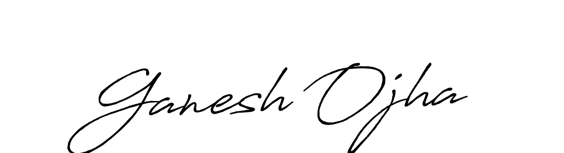 Ganesh Ojha stylish signature style. Best Handwritten Sign (Antro_Vectra_Bolder) for my name. Handwritten Signature Collection Ideas for my name Ganesh Ojha. Ganesh Ojha signature style 7 images and pictures png