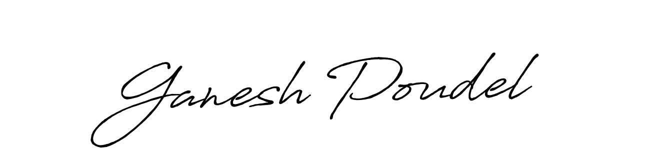Use a signature maker to create a handwritten signature online. With this signature software, you can design (Antro_Vectra_Bolder) your own signature for name Ganesh Poudel. Ganesh Poudel signature style 7 images and pictures png