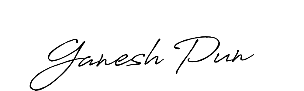 Design your own signature with our free online signature maker. With this signature software, you can create a handwritten (Antro_Vectra_Bolder) signature for name Ganesh Pun. Ganesh Pun signature style 7 images and pictures png