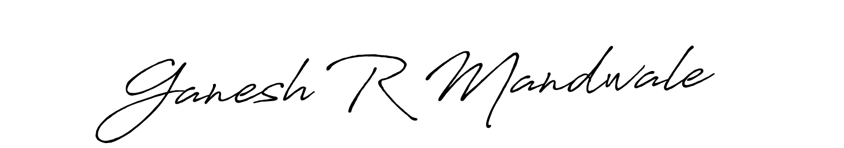 How to make Ganesh R Mandwale name signature. Use Antro_Vectra_Bolder style for creating short signs online. This is the latest handwritten sign. Ganesh R Mandwale signature style 7 images and pictures png