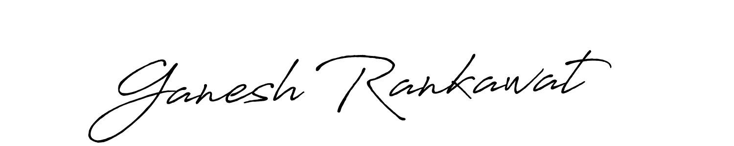 Ganesh Rankawat stylish signature style. Best Handwritten Sign (Antro_Vectra_Bolder) for my name. Handwritten Signature Collection Ideas for my name Ganesh Rankawat. Ganesh Rankawat signature style 7 images and pictures png