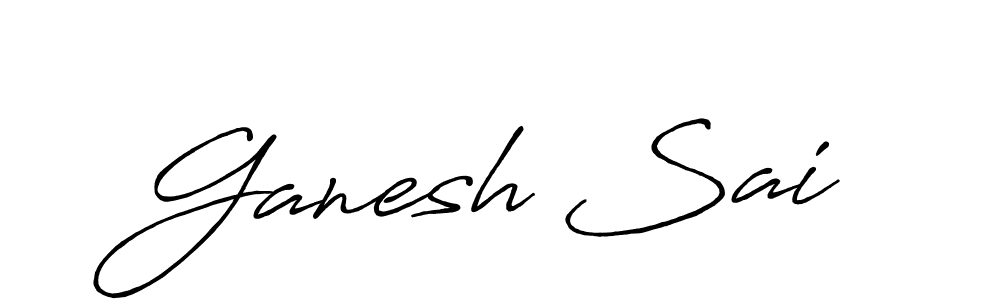 You can use this online signature creator to create a handwritten signature for the name Ganesh Sai. This is the best online autograph maker. Ganesh Sai signature style 7 images and pictures png