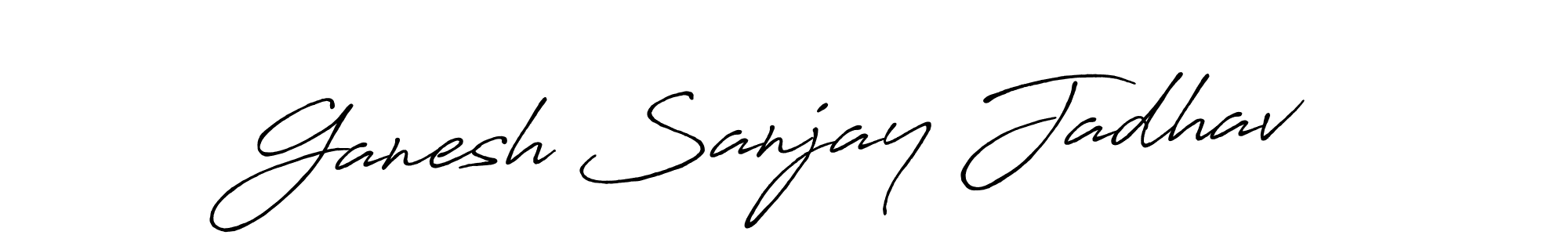 Ganesh Sanjay Jadhav stylish signature style. Best Handwritten Sign (Antro_Vectra_Bolder) for my name. Handwritten Signature Collection Ideas for my name Ganesh Sanjay Jadhav. Ganesh Sanjay Jadhav signature style 7 images and pictures png