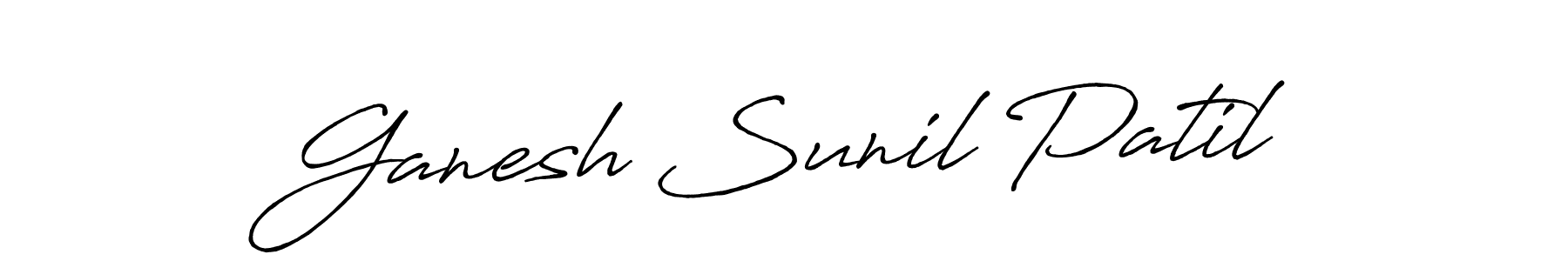 How to make Ganesh Sunil Patil name signature. Use Antro_Vectra_Bolder style for creating short signs online. This is the latest handwritten sign. Ganesh Sunil Patil signature style 7 images and pictures png