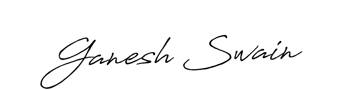 Make a beautiful signature design for name Ganesh Swain. With this signature (Antro_Vectra_Bolder) style, you can create a handwritten signature for free. Ganesh Swain signature style 7 images and pictures png