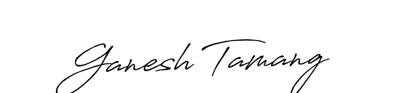 Design your own signature with our free online signature maker. With this signature software, you can create a handwritten (Antro_Vectra_Bolder) signature for name Ganesh Tamang. Ganesh Tamang signature style 7 images and pictures png