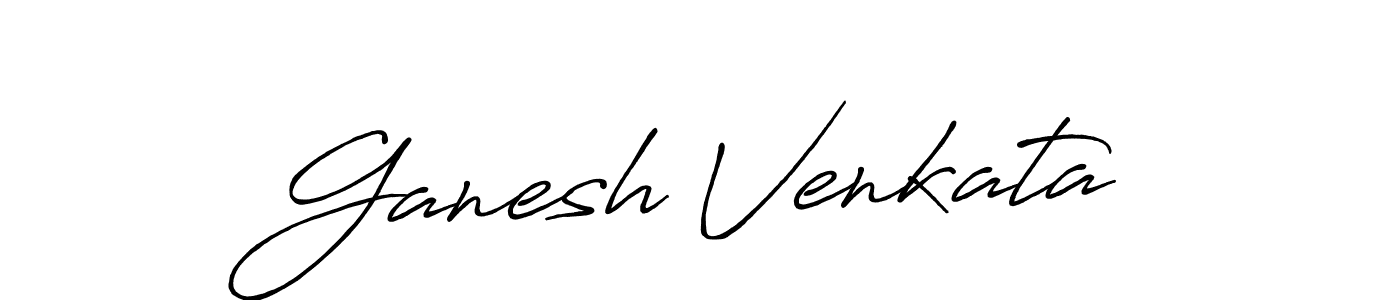 How to make Ganesh Venkata name signature. Use Antro_Vectra_Bolder style for creating short signs online. This is the latest handwritten sign. Ganesh Venkata signature style 7 images and pictures png