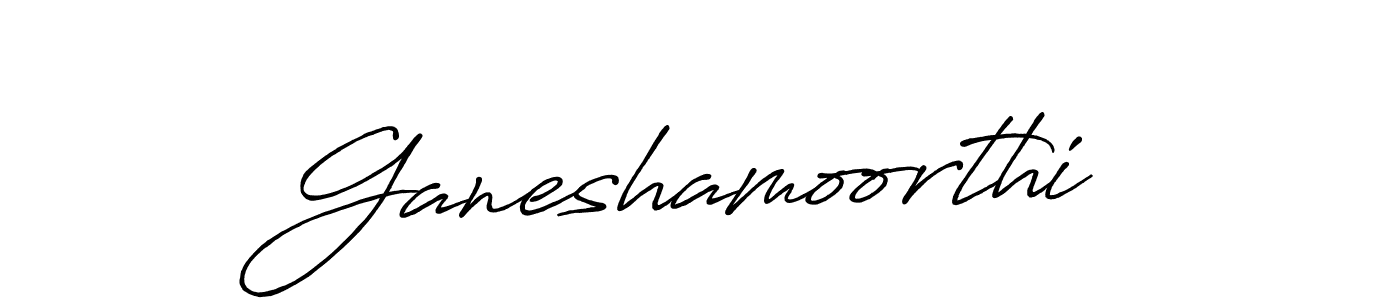 Use a signature maker to create a handwritten signature online. With this signature software, you can design (Antro_Vectra_Bolder) your own signature for name Ganeshamoorthi. Ganeshamoorthi signature style 7 images and pictures png