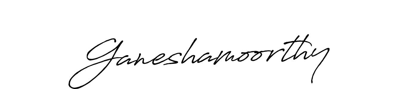 Ganeshamoorthy stylish signature style. Best Handwritten Sign (Antro_Vectra_Bolder) for my name. Handwritten Signature Collection Ideas for my name Ganeshamoorthy. Ganeshamoorthy signature style 7 images and pictures png