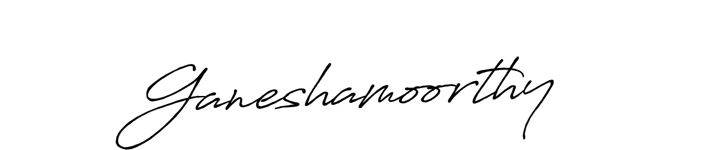 Design your own signature with our free online signature maker. With this signature software, you can create a handwritten (Antro_Vectra_Bolder) signature for name Ganeshamoorthy. Ganeshamoorthy signature style 7 images and pictures png
