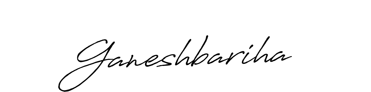 Antro_Vectra_Bolder is a professional signature style that is perfect for those who want to add a touch of class to their signature. It is also a great choice for those who want to make their signature more unique. Get Ganeshbariha name to fancy signature for free. Ganeshbariha signature style 7 images and pictures png