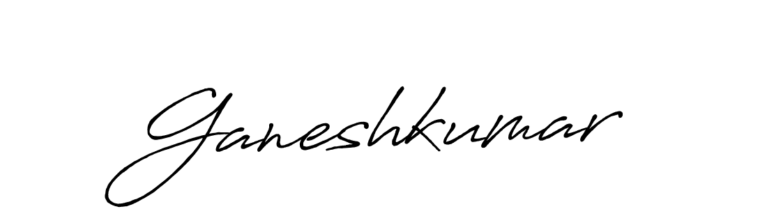 How to make Ganeshkumar name signature. Use Antro_Vectra_Bolder style for creating short signs online. This is the latest handwritten sign. Ganeshkumar signature style 7 images and pictures png