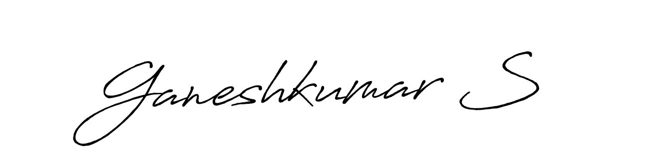 Make a beautiful signature design for name Ganeshkumar S. With this signature (Antro_Vectra_Bolder) style, you can create a handwritten signature for free. Ganeshkumar S signature style 7 images and pictures png