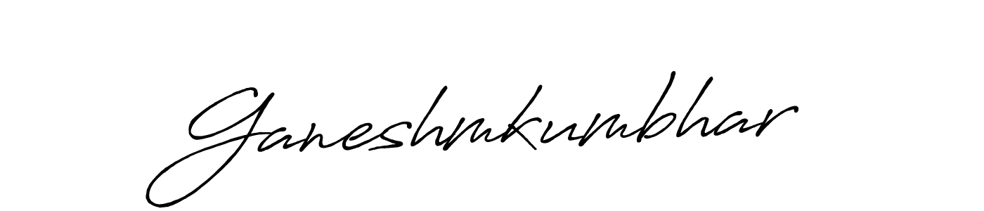 Make a beautiful signature design for name Ganeshmkumbhar. With this signature (Antro_Vectra_Bolder) style, you can create a handwritten signature for free. Ganeshmkumbhar signature style 7 images and pictures png