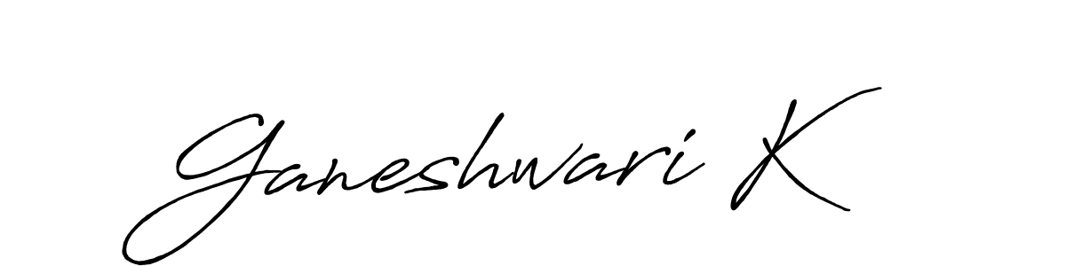 Design your own signature with our free online signature maker. With this signature software, you can create a handwritten (Antro_Vectra_Bolder) signature for name Ganeshwari K. Ganeshwari K signature style 7 images and pictures png