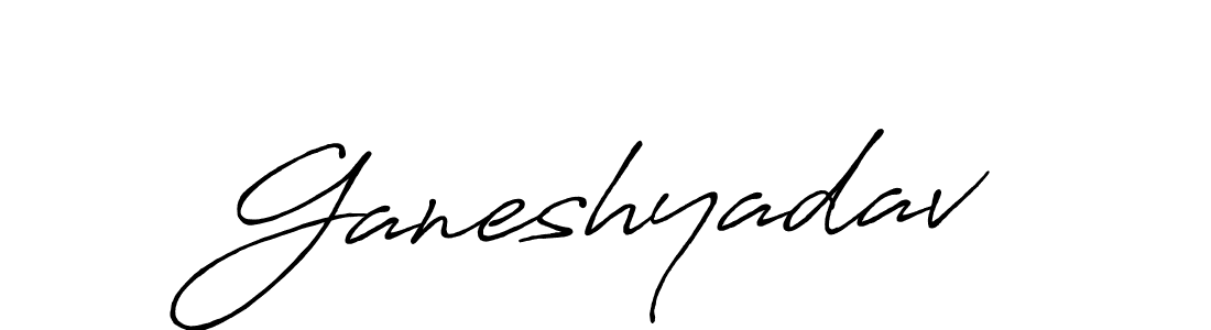 Ganeshyadav stylish signature style. Best Handwritten Sign (Antro_Vectra_Bolder) for my name. Handwritten Signature Collection Ideas for my name Ganeshyadav. Ganeshyadav signature style 7 images and pictures png