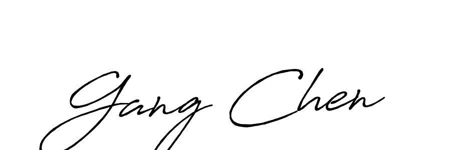 Create a beautiful signature design for name Gang Chen. With this signature (Antro_Vectra_Bolder) fonts, you can make a handwritten signature for free. Gang Chen signature style 7 images and pictures png