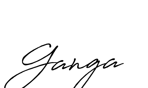 Design your own signature with our free online signature maker. With this signature software, you can create a handwritten (Antro_Vectra_Bolder) signature for name Ganga. Ganga signature style 7 images and pictures png