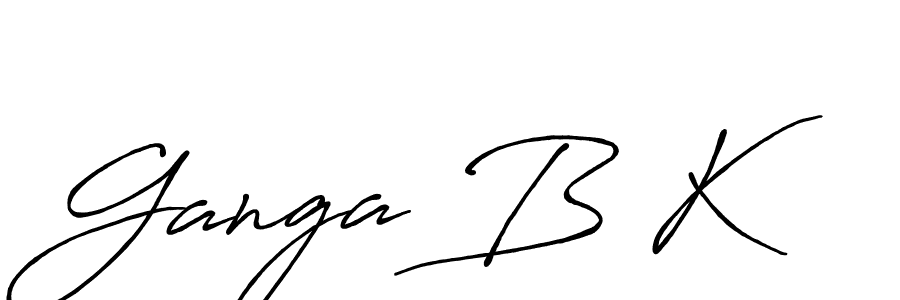 How to make Ganga B K name signature. Use Antro_Vectra_Bolder style for creating short signs online. This is the latest handwritten sign. Ganga B K signature style 7 images and pictures png