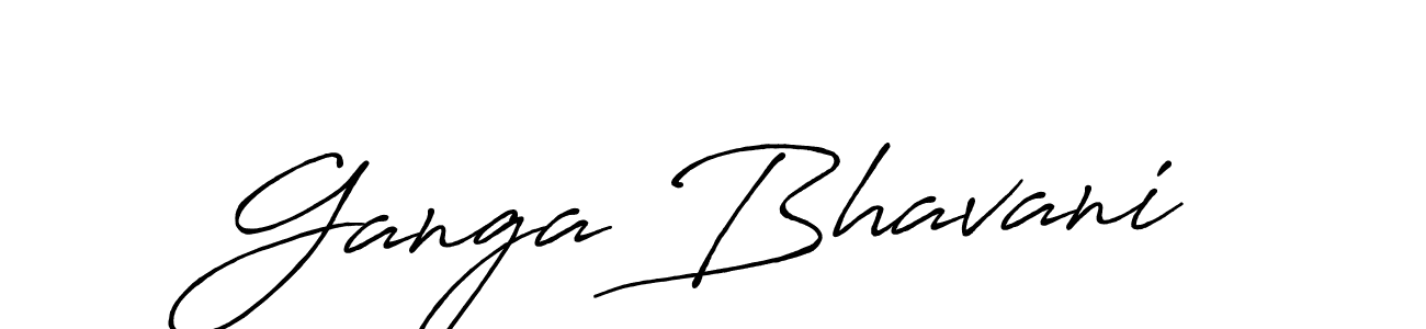 How to make Ganga Bhavani name signature. Use Antro_Vectra_Bolder style for creating short signs online. This is the latest handwritten sign. Ganga Bhavani signature style 7 images and pictures png