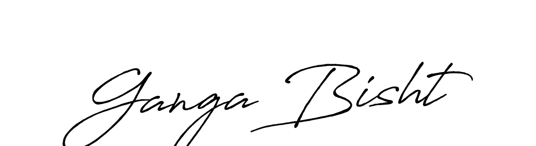 Also we have Ganga Bisht name is the best signature style. Create professional handwritten signature collection using Antro_Vectra_Bolder autograph style. Ganga Bisht signature style 7 images and pictures png
